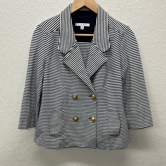 CAbi Striped Life Nautical Blazer Jacket Small - Picture 1 of 10